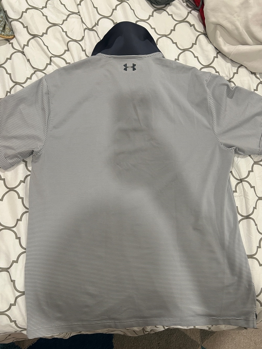 Under Armour gray striped polo large - Picture 4 of 4